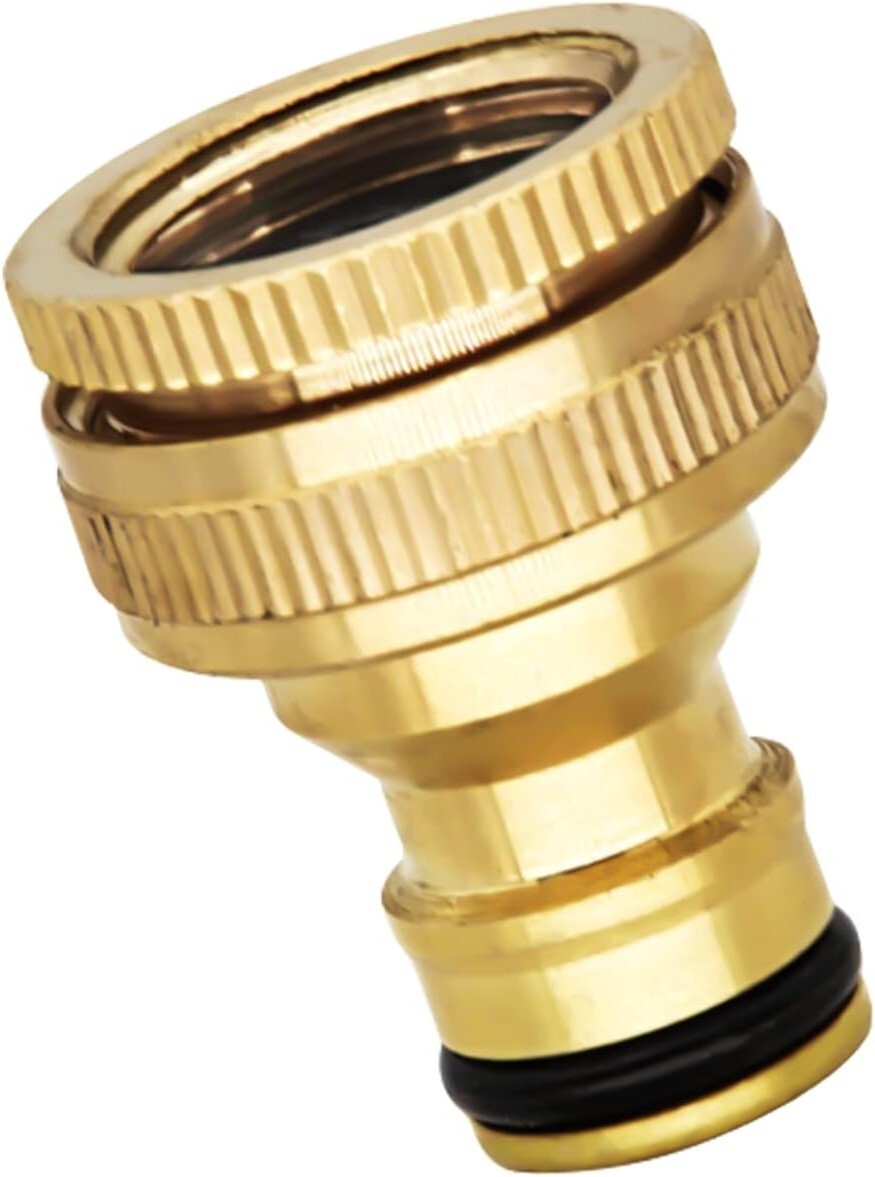 Tap Connector 1/2in & 3/4in Brass for Hose Pack of 2 - Image 4
