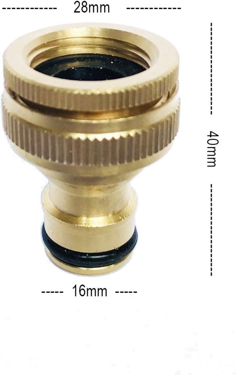 Tap Connector 1/2in & 3/4in Brass for Hose Pack of 2 - Image 6