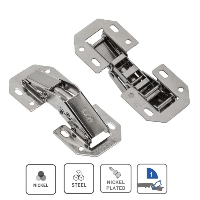 Spring Close Cabinet Hinge 90° Concealed Pair