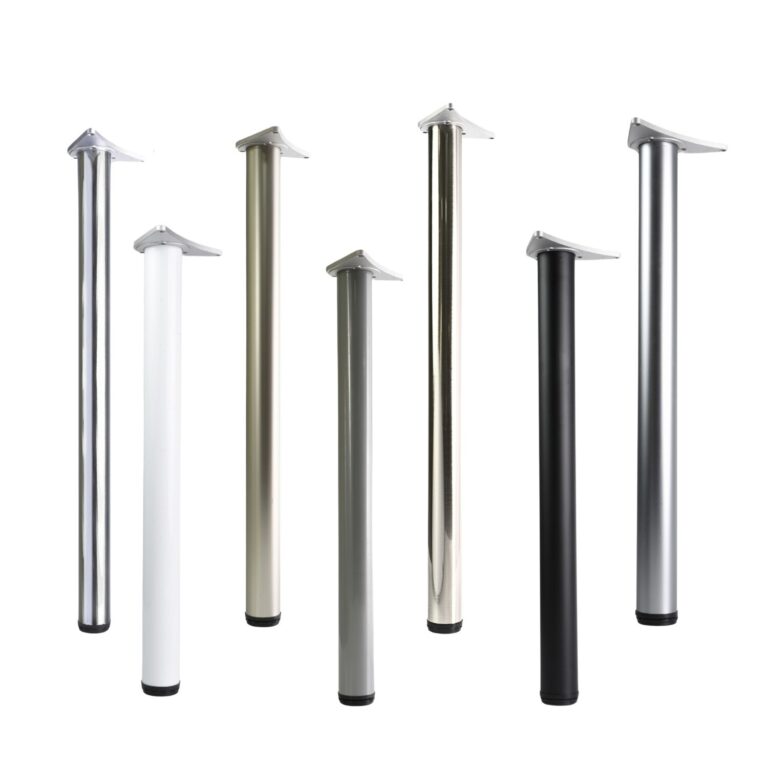 Adjustable Round Table Legs 60mm Steel Set of 4