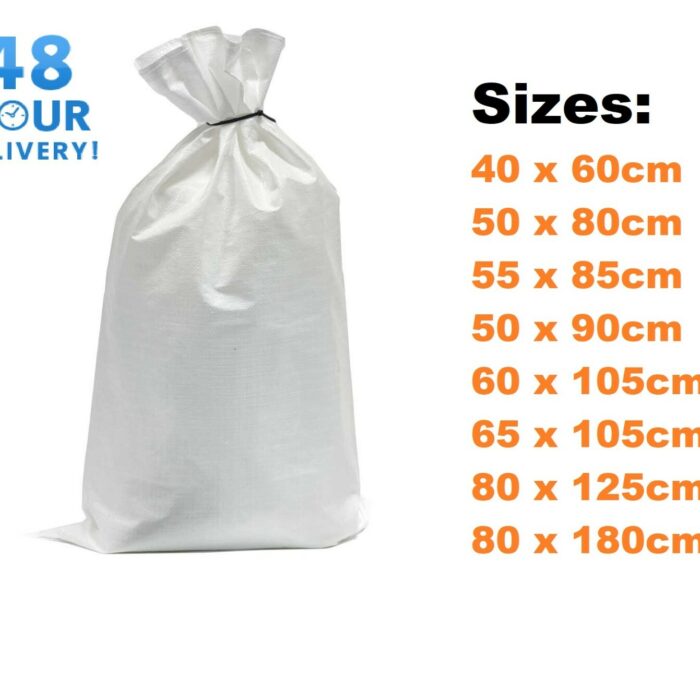 Rubble Sack White Woven Polypropylene