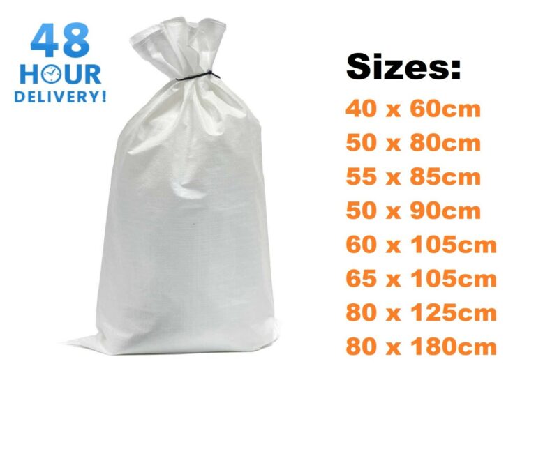 Rubble Sack White Woven Polypropylene