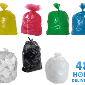 Refuse Sacks Strong Coloured Bin Liners 90L
