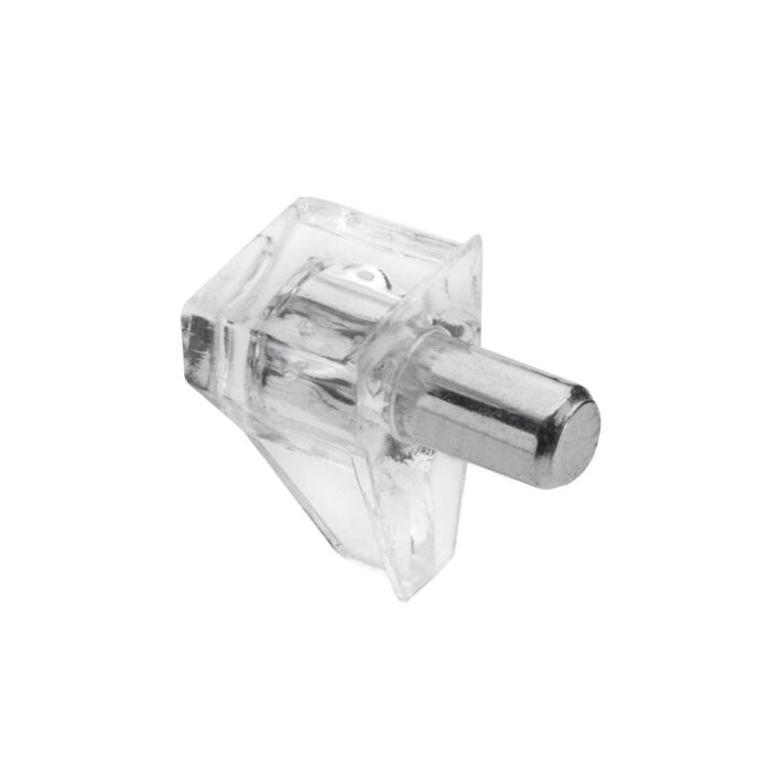 Shelf Support Pins 5mm Steel Press-Fit Clear