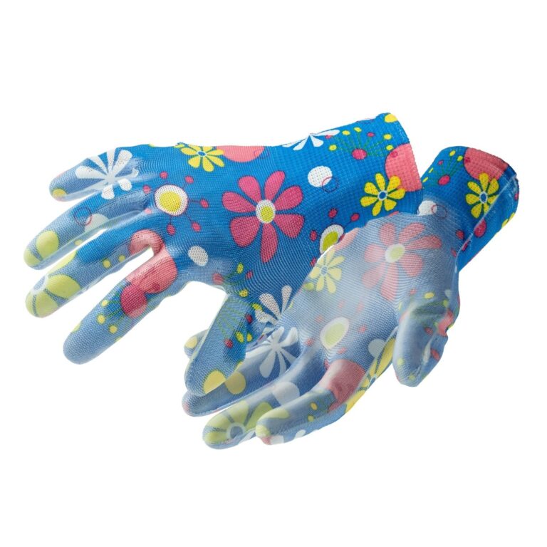 Floral PU Coated Gardening Gloves Breathable