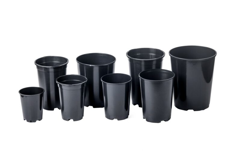 Black Round Plant Pot Deep Tall