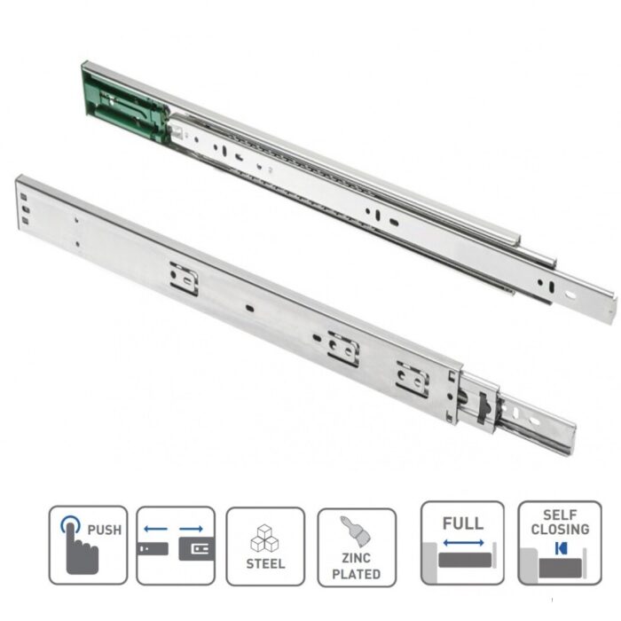 Ball Bearing Drawer Runners Steel Pair
