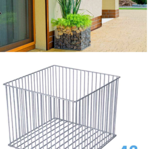 Gabion Planter Square Galvanised Steel Rock Basket