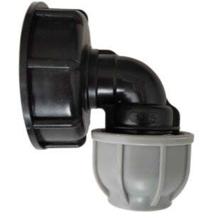 IBC Tank Adapter S60x6 to 25mm MDPE Elbow Kit