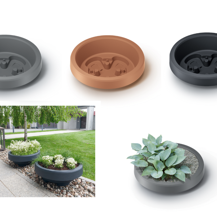 Round Planter Bowl with Liner 60cm