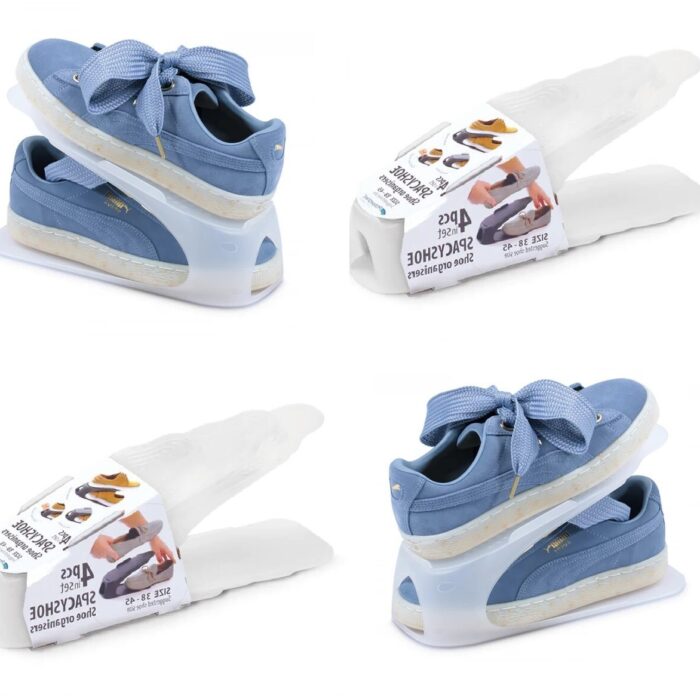 Shoe Organiser Transparent Pack of 4