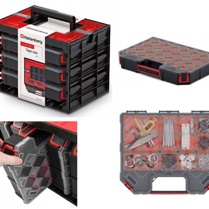 Tool Organiser Case with Compartments Stackable