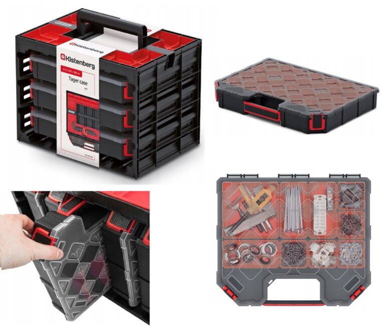 Tool Organiser Case with Compartments Stackable