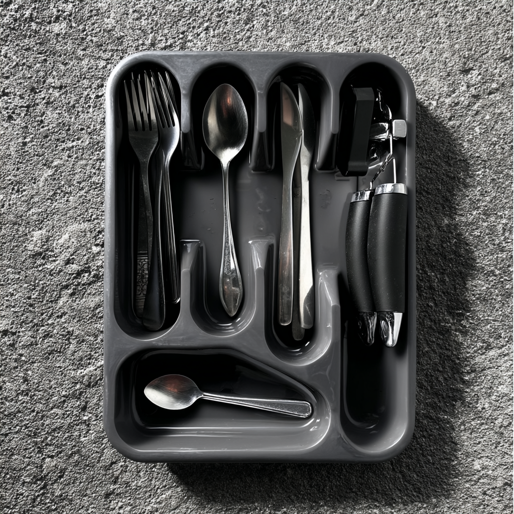 Plastic Cutlery Tray Drawer Insert 5 Compartment - Image 4