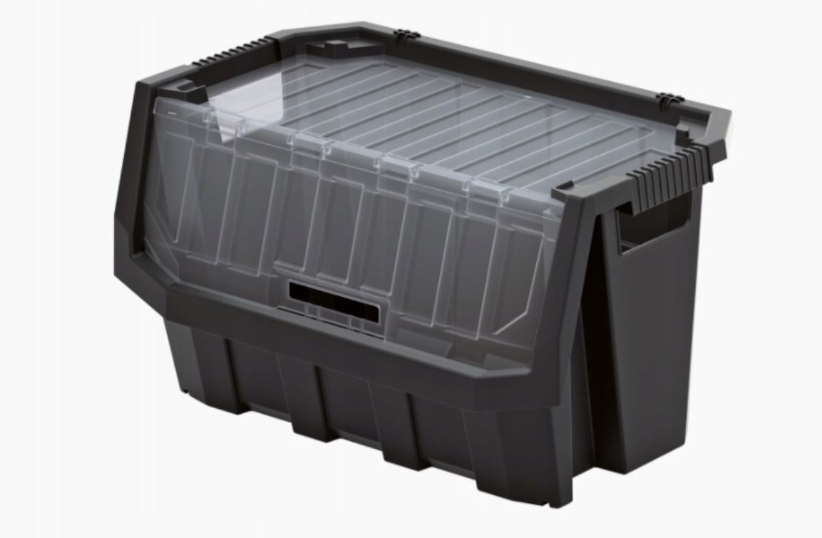 Stackable Open-Front Storage Bin Grey - Image 10