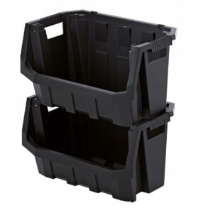Stackable Storage Bins with Open Front