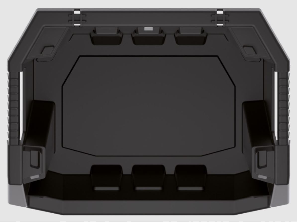 Stackable Open-Front Storage Bin Grey - Image 4
