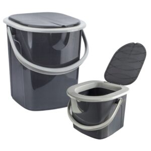 Portable Toilet Bucket with Seat and Lid