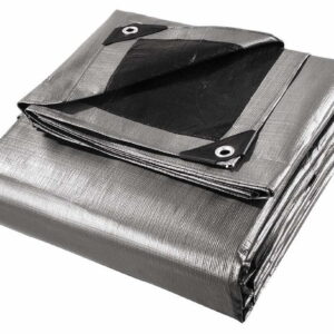 Tarpaulin Heavy Duty Waterproof 320gsm Silver/Black