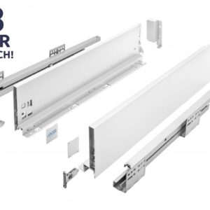 Drawer System Soft Close Undermount Runners White