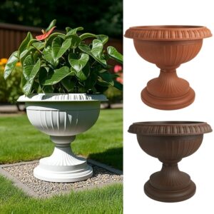 Grecian Urn Planter 12L Plastic Goblet Flower Pot