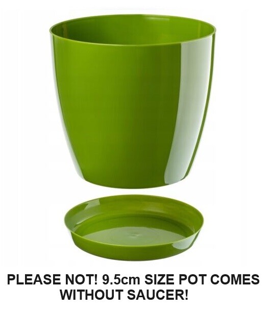 Gloss Round Plant Pot with Saucer 9.5-28cm - Image 15