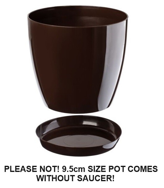 Gloss Round Plant Pot with Saucer 9.5-28cm - Image 11