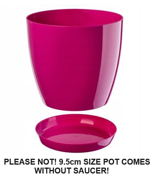 Gloss Round Plant Pot with Saucer 9.5-28cm - Image 18