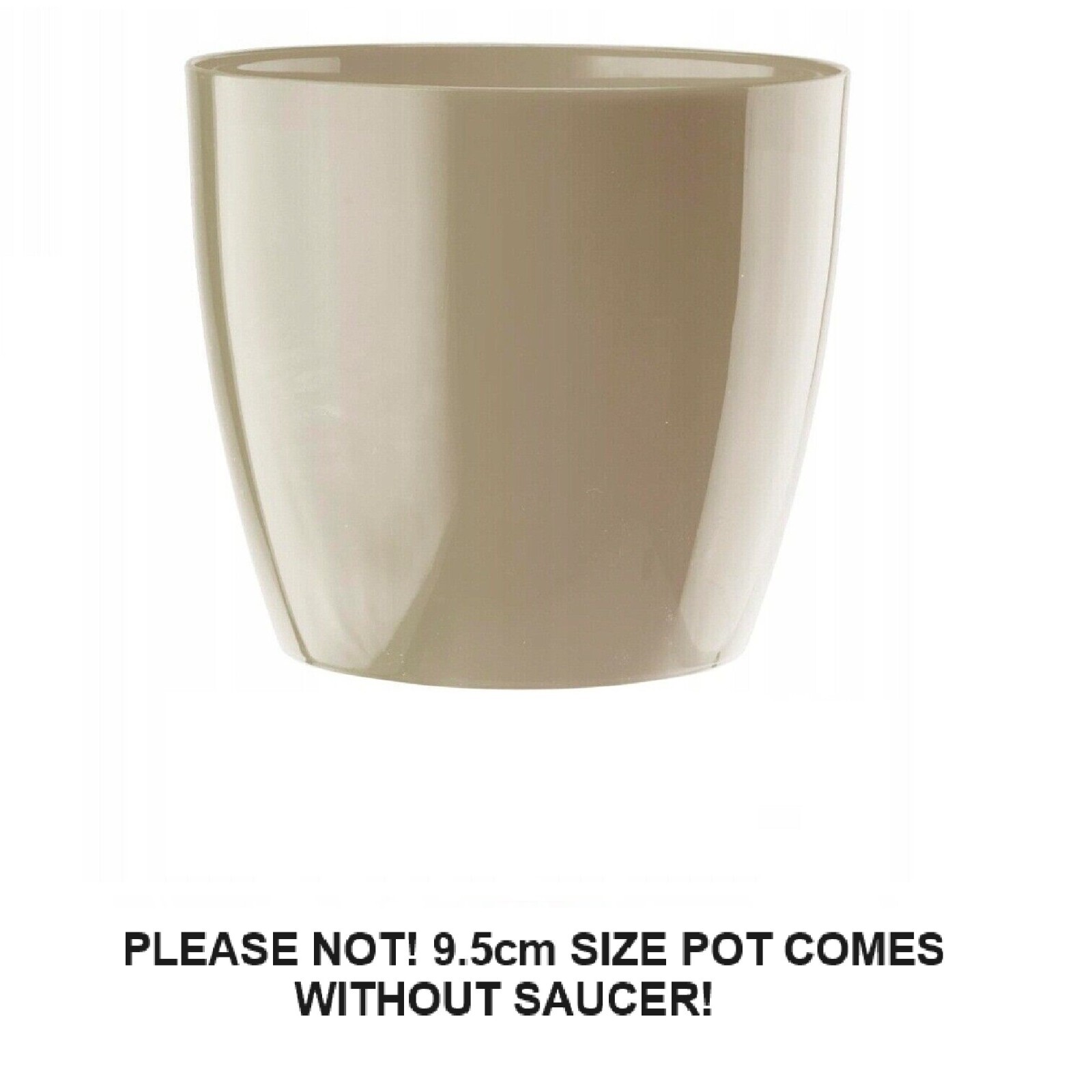 Gloss Round Plant Pot with Saucer 9.5-28cm - Image 23