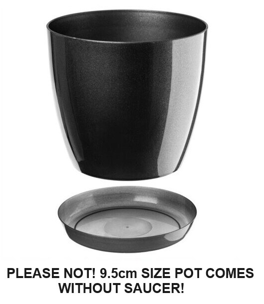 Gloss Round Plant Pot with Saucer 9.5-28cm - Image 24