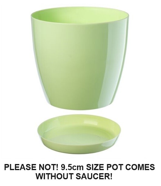 Gloss Round Plant Pot with Saucer 9.5-28cm - Image 16