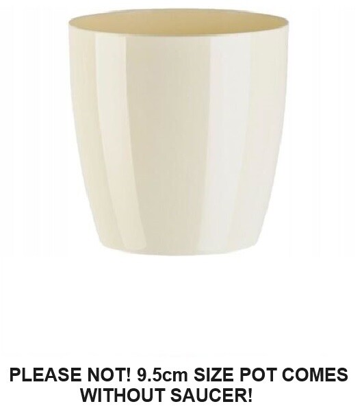 Gloss Round Plant Pot with Saucer 9.5-28cm - Image 10