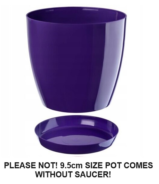 Gloss Round Plant Pot with Saucer 9.5-28cm - Image 20