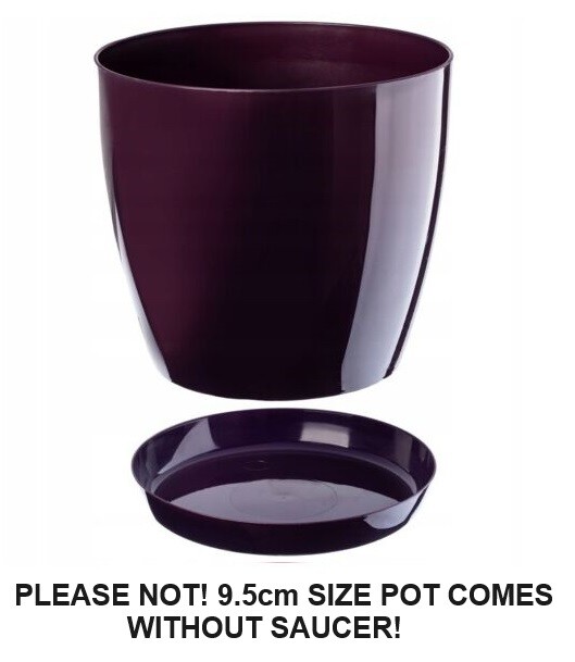 Gloss Round Plant Pot with Saucer 9.5-28cm - Image 21