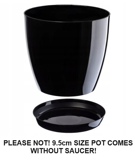 Gloss Round Plant Pot with Saucer 9.5-28cm - Image 25