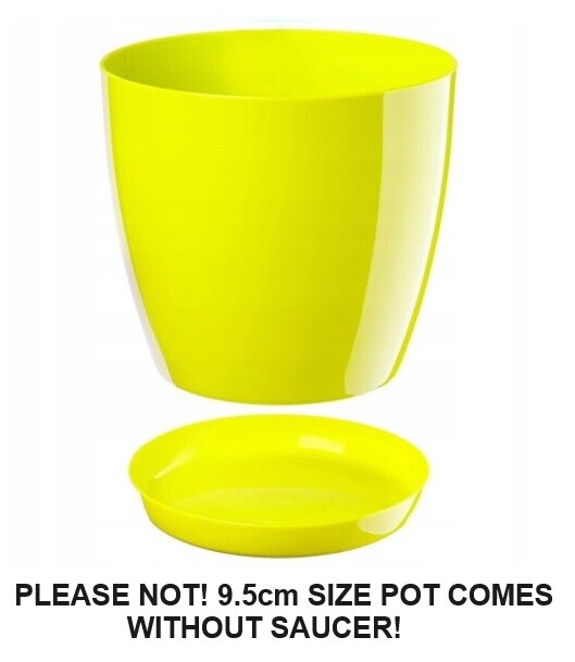 Gloss Round Plant Pot with Saucer 9.5-28cm - Image 17