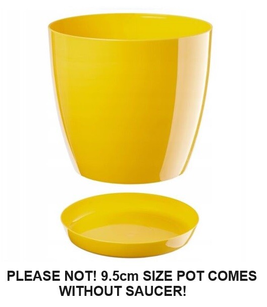 Gloss Round Plant Pot with Saucer 9.5-28cm - Image 14
