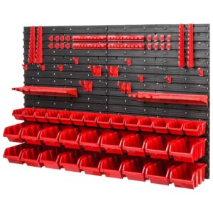 Tool Pegboard Wall Mount with Storage Bins
