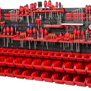 Tool Pegboard Wall Storage Kit with Bins (92pc)