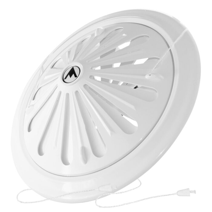 Adjustable Round Louvre Vent Grille 80-160mm White