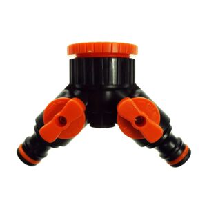 Tap Splitter 2-Way Click-Lock with Shut-Off Valves