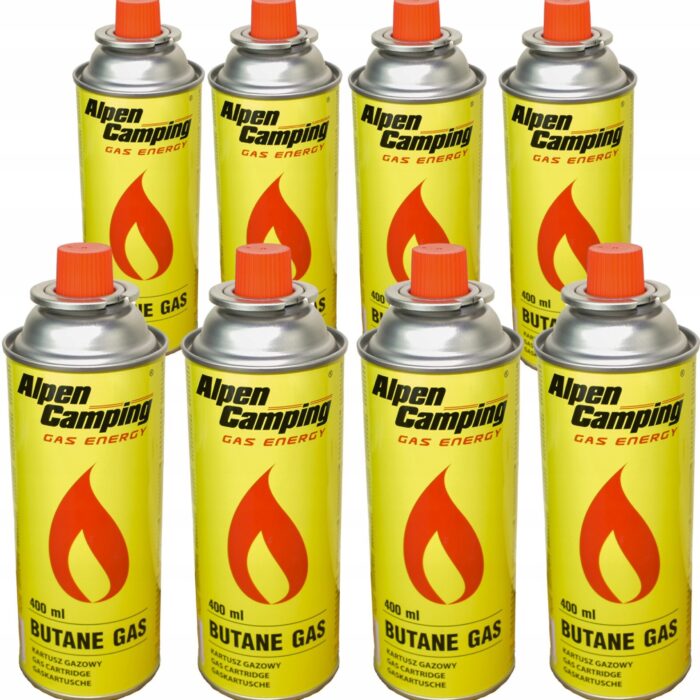 Butane Gas Cartridges 400ml Pack of 8