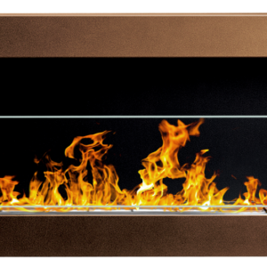 Bioethanol Wall Fireplace Bronze with Glass 900x400