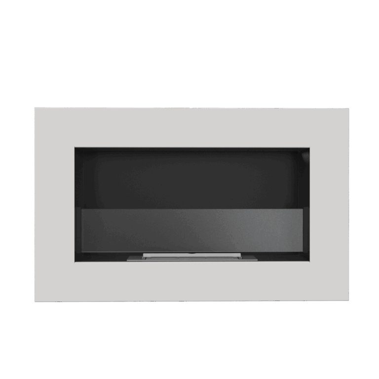 Bioethanol Wall Fireplace White 650 x 400mm v2