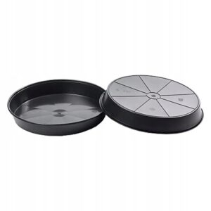 Plant Pot Saucer Round Black Recycled Plastic
