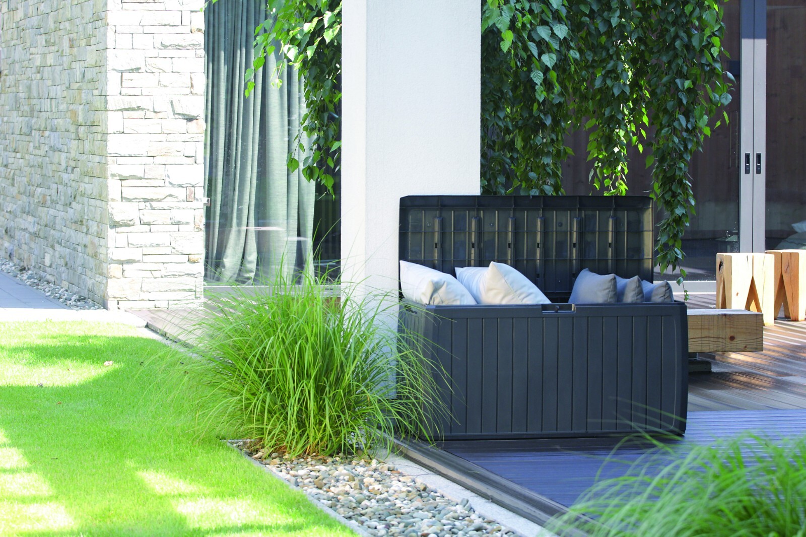 Garden Storage Box 290L Umber Brown - Image 4