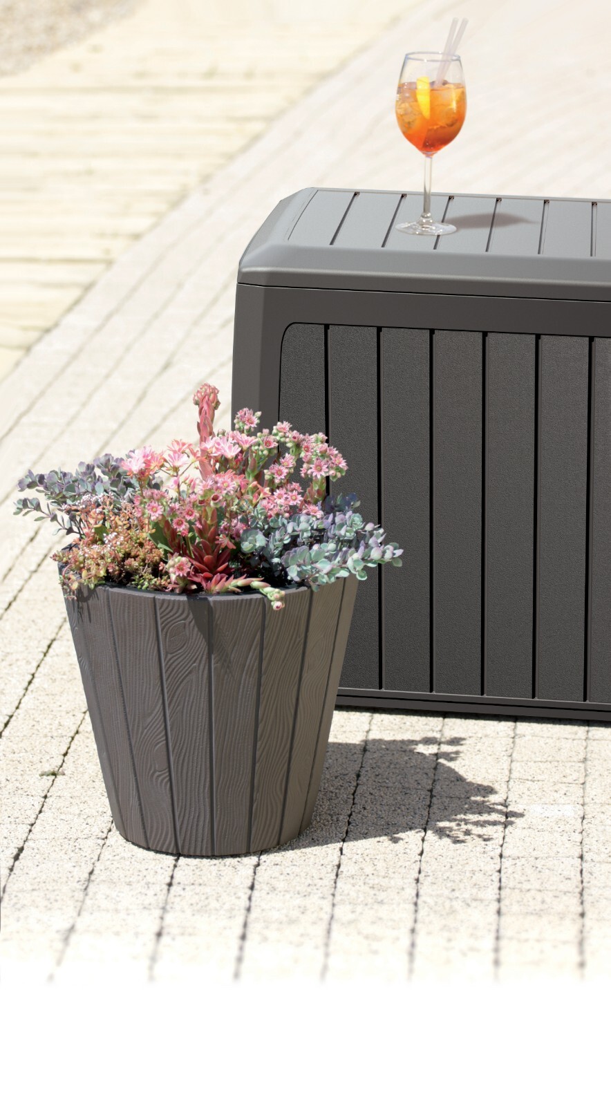 Garden Storage Box 290L Umber Brown - Image 7