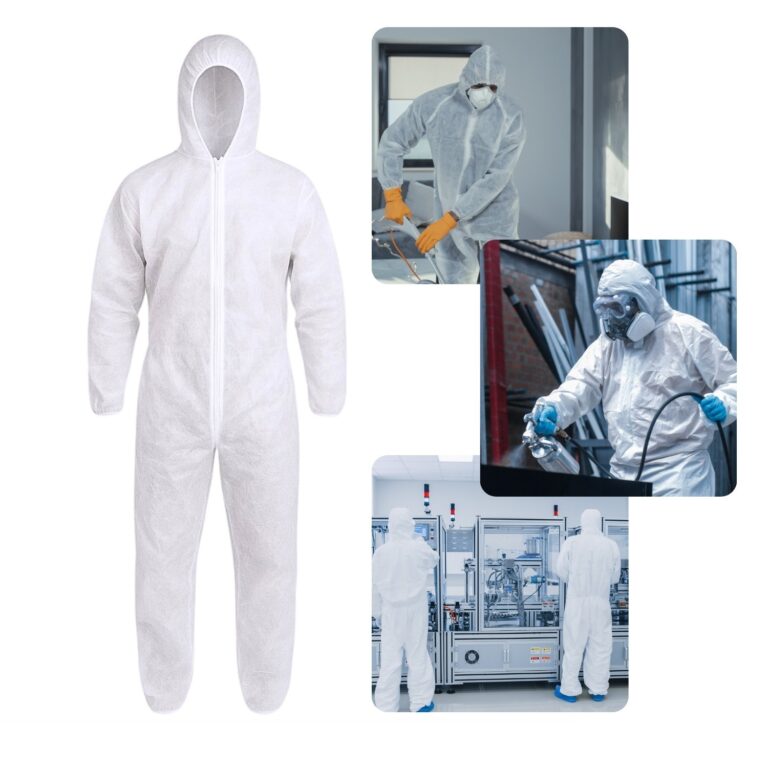 Disposable Hooded Coverall White