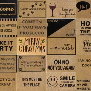 Coir Door Mat Non-Slip Rubber Backed 60x40cm