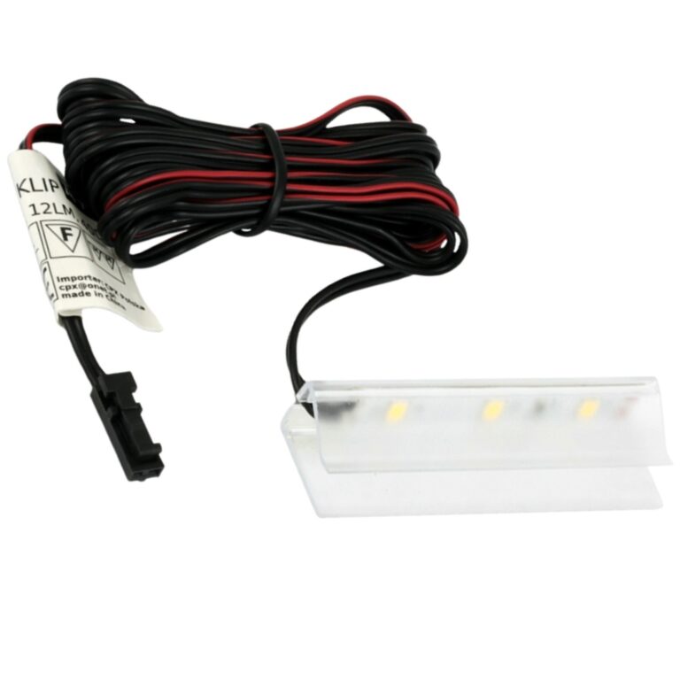 LED Glass Shelf Light Clip 12V with Cable